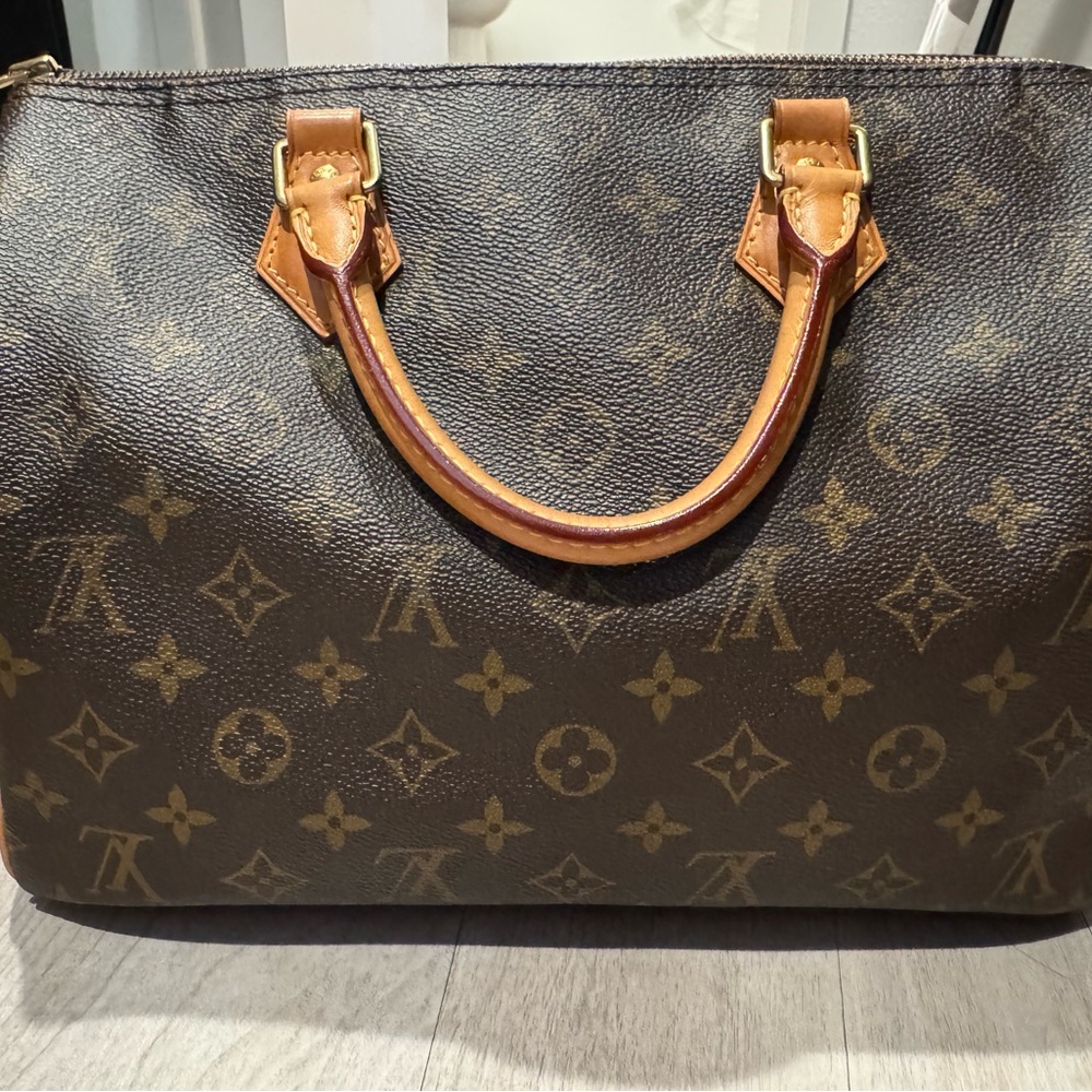 Louis Vuitton Monogram Satchel in Brown and Tan (discontinued)